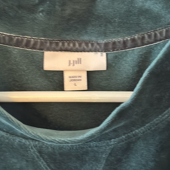 Beautiful J. Jill green velvet sweatshirt size large - Picture 2 of 5